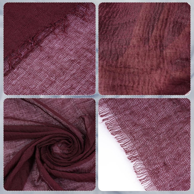 Nydotd Women Summer Cotton Linen Scarf Crinkle Long Beach Shawl Wrap hijab with Fringe - Image 3